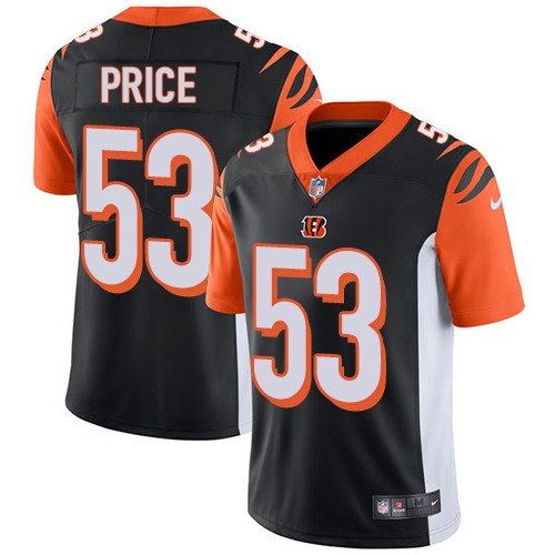 Nike Bengals #53 Billy Price Black Team Color Youth Stitched NFL Vapor Untouchable Limited Jersey - Click Image to Close